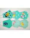 Happy Threads Handmade Cotton Masks with Flamingo Crochet Motif